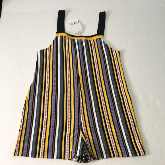 ZARA Woman’s Stripes Vertical Line Multicolored Romper Size S - Picture 7 of 10